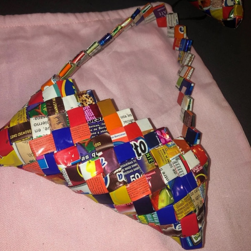Mini candy wrapper purse- recycled